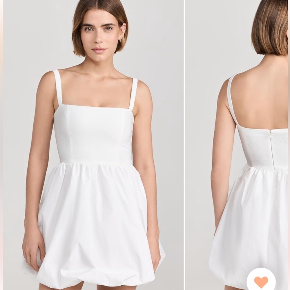 Amanda Uprichard White Mini Dress with Square Neck